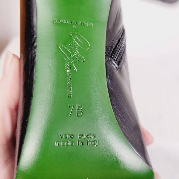 Donald J Pliner black suede pony hair stiletto ankle boot Size 7 Western glam - Picture 6 of 10